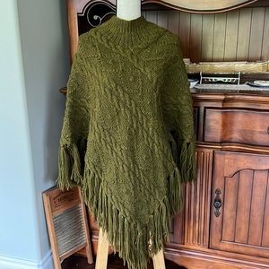 Hand knit poncho